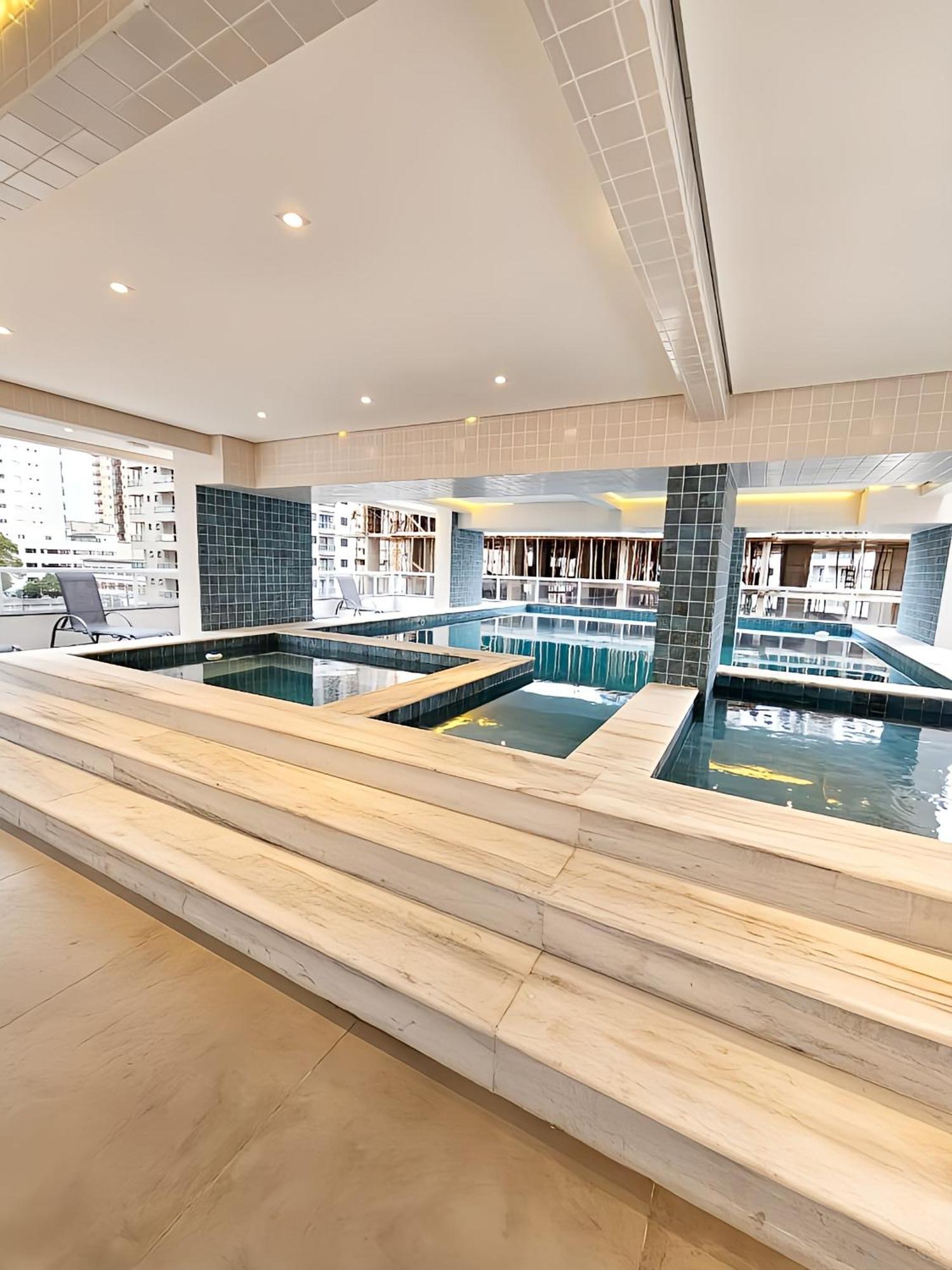 Apto Com Lazer Completo, Piscina, Ar, Mercadinho E Pet Friendly A 1 Min Da Praia Praia Grande Dış mekan fotoğraf